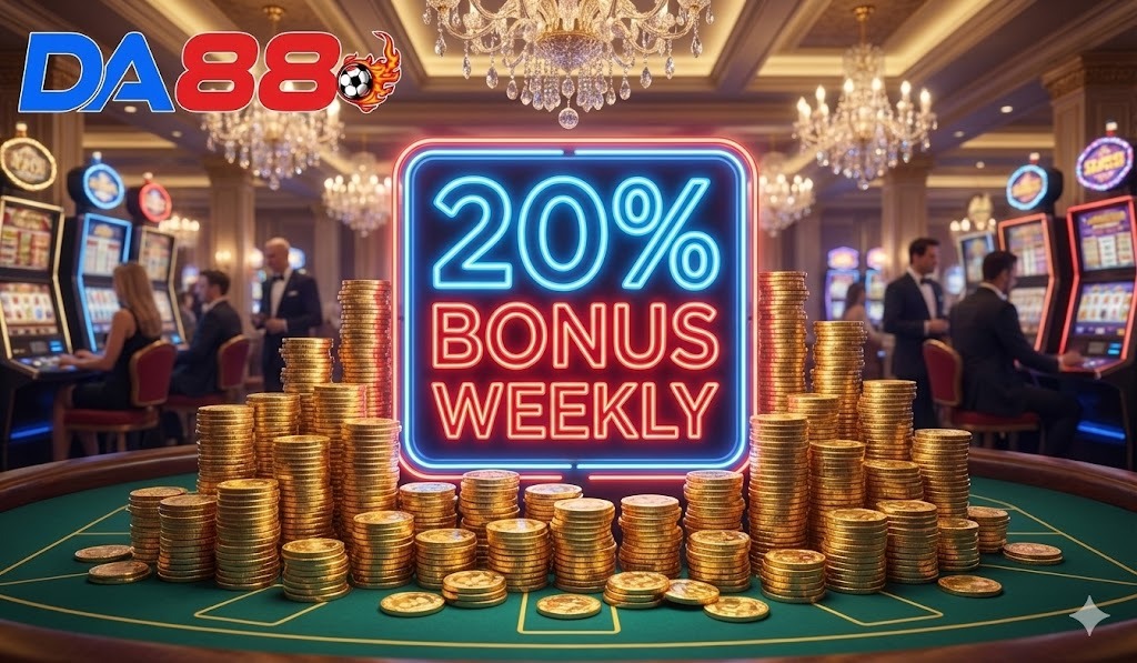 Chi tiết về sự kiện siêu hot Live Casino DA88 thưởng 20% mỗi tuần cho người chơi